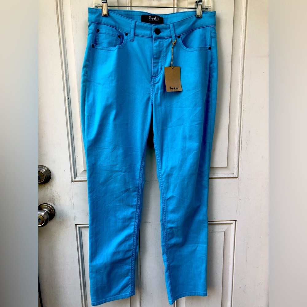Boden Cambridge Ankle Skimmer Turquoise Blue Women's Jeans